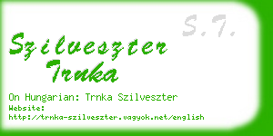 szilveszter trnka business card